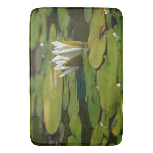 スイレン花 バスマット (正面縦)