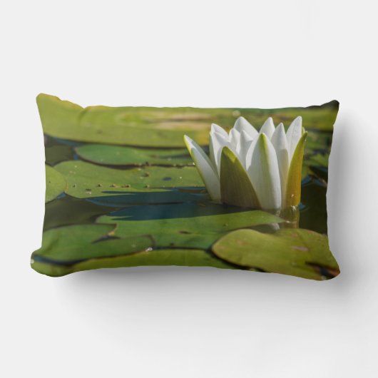 スイレン花 ランバークッション (正面)