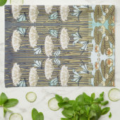 スイレン，トンボ，マーシュアールヌーボー キッチンタオル (折り畳み)