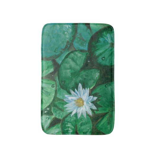 スイレン バスマット (正面縦)