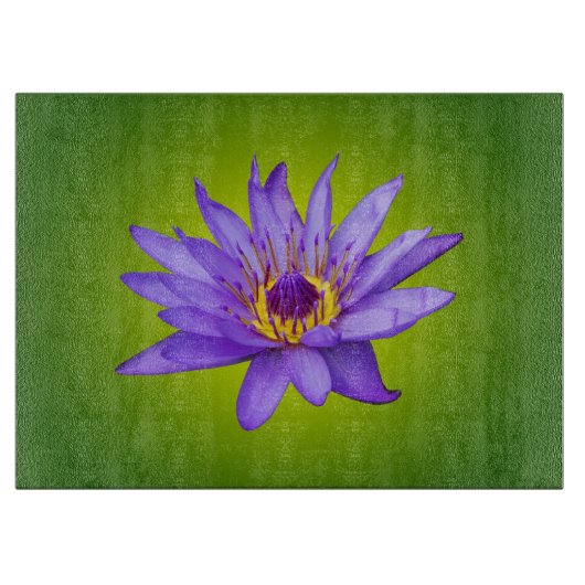 スイレン 花 池 水生植物 紫色の水の花 カッティングボード (正面)