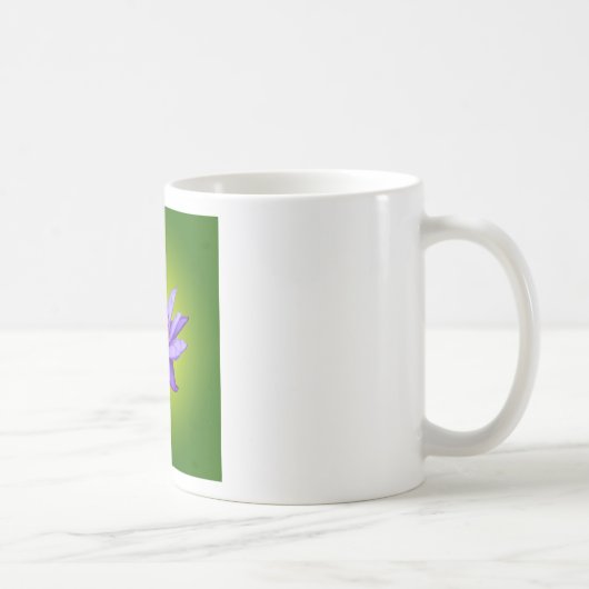 スイレン 花 池 水生植物 紫色の水の花 コーヒーマグカップ (右)