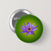 スイレン 花 池 水生 紫色の水の花 缶バッジ (正面&裏面)