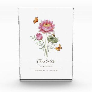 スイレン 誕生月の花 フォトブロック