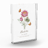 スイレン 誕生月の花 フォトブロック (左)