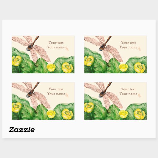 スイレン 長方形シール (シート)