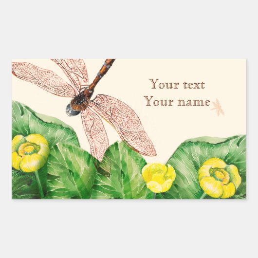 スイレン 長方形シール (正面)