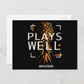 スインガーズライフスタイルおもしろい逆さパイナップル ポストカード (正面/裏面)