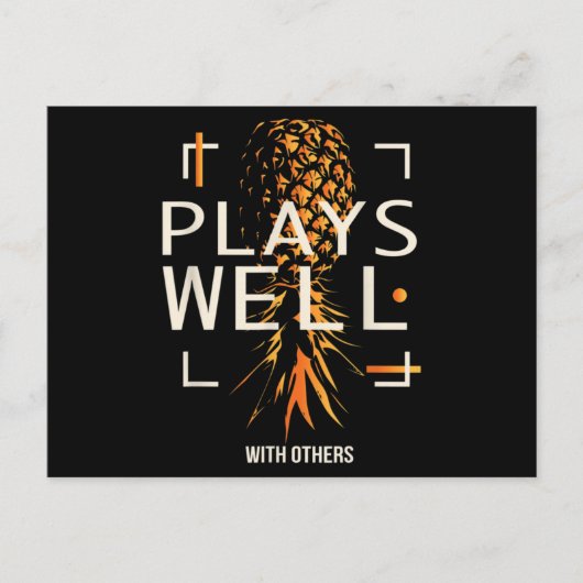 スインガーズライフスタイルおもしろい逆さパイナップル ポストカード (正面)