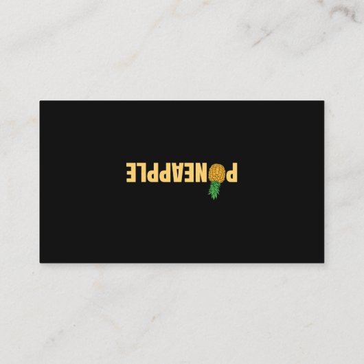 スインガーパイナップル逆さフレーズ男性へ女性 名刺 (裏面)