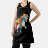 スインガー逆さまにパイナップルマジカルユニコーン雨 エプロン (インサイチュ)