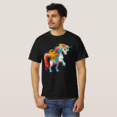 スインガー逆さまにパイナップルマジカルユニコーン雨 Tシャツ (正面フル)