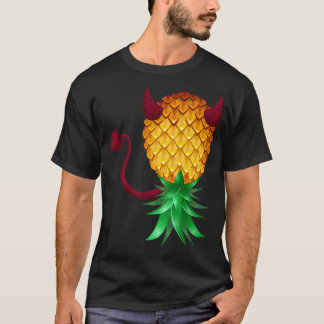スインガー逆さまに悪いパイナップルデビルホーン Tシャツ