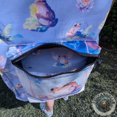 スイングお洒落ウッドランドの水彩蛙 プリントバックパック