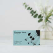 スイングとラウンドアバウト – ライトブルーグリーン 名刺 (スタンド正面)