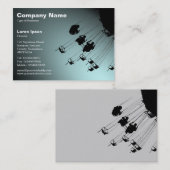 スイングとラウンドアバウトV2 – スポッ淡い色のトブルー 名刺 (正面/裏面)