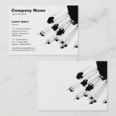 スイングとラウンドアバウトv2 – ホワイト（エッグシェル） 名刺 (正面/裏面)