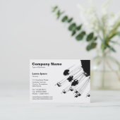 スイングとラウンドアバウトv2 – ホワイト（エッグシェル） 名刺 (スタンド正面)