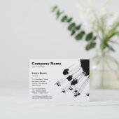 スイングとラウンドアバウトv2 – 白(金ゴールド) 名刺 (スタンド正面)