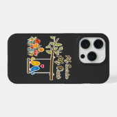 スイングに揺れるキュートな鳥たち ガーデンオアシスロマンティックアート iPhoneケース (裏面横)