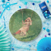 スイングの女の子（農村児） （ウィンスローホームマー） ペーパープレート (パーティー)