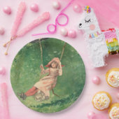 スイングの女の子（農村児） （ウィンスローホームマー） ペーパープレート (パーティー)