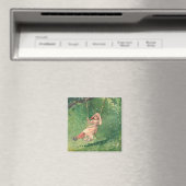 スイングの女の子(農村児) (ウィンスローホームマー) マグネット (インサイチュ (食洗機))