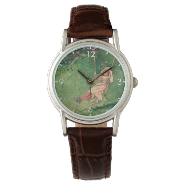 スイングの女の子（農村児） （ウィンスローホームマー） 腕時計 (正面)