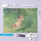 スイングの女の子（農村児） （ウィンスローホームマー） 薄葉紙 (クラフト)