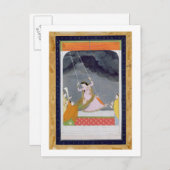 スイングの女性，カングラ，パンジャブ丘陵c.1790 (op ポストカード (正面/裏面)