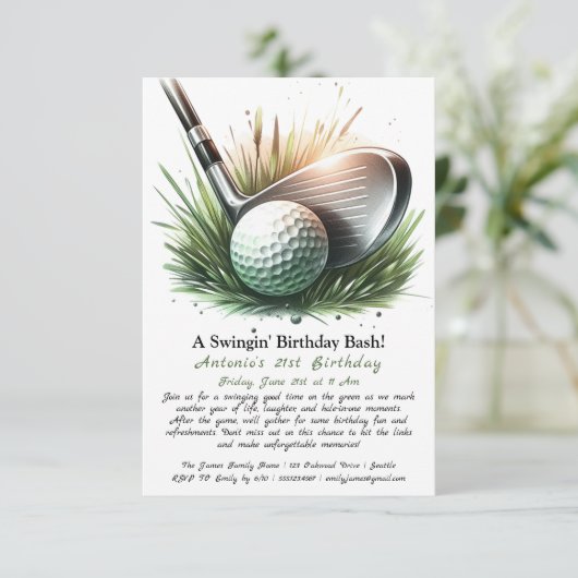 スイングインの誕生日Bash -おもしろいのためにTee up! 招待状 (スタンド正面)