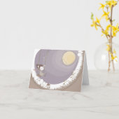 スイングイン遠くにノートカ空白のード カード (黄色い花)