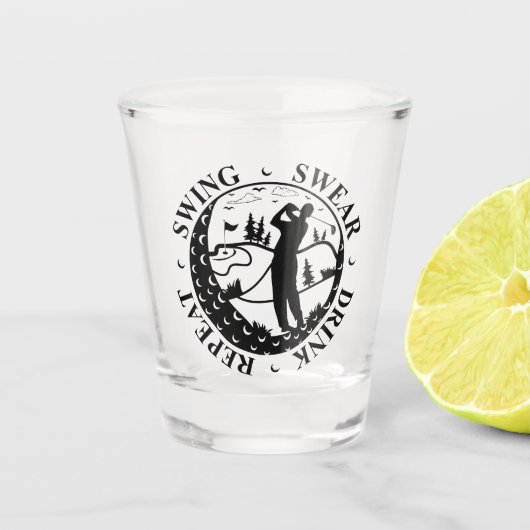スイングウェアのドリンクの繰り返おもしろいし ショットグラス (正面)