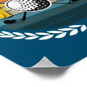 スイングウェア飲み物リピーターおもしろいゴルフヴィンテージ ポスター (角)