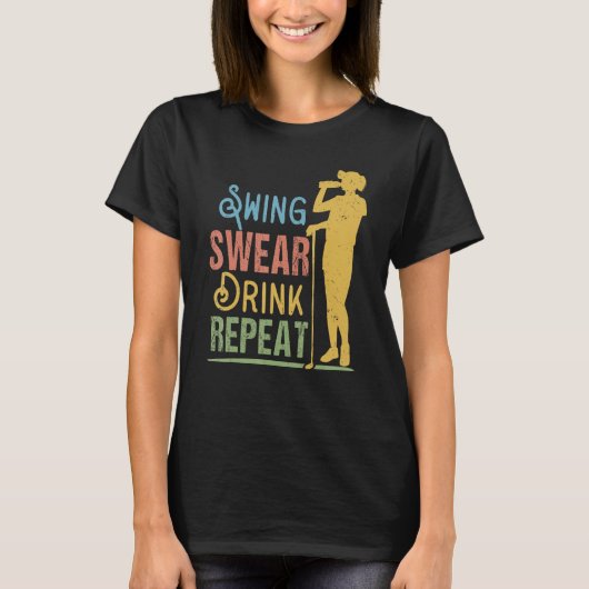 スイングウェア飲み物リピーター・ラブゴルフ Tシャツ (正面)