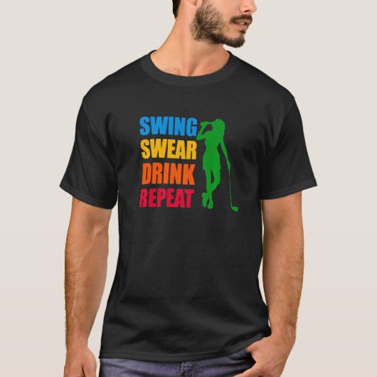 スイングウェア飲み物リピーター・ラブゴルフ Tシャツ (正面)