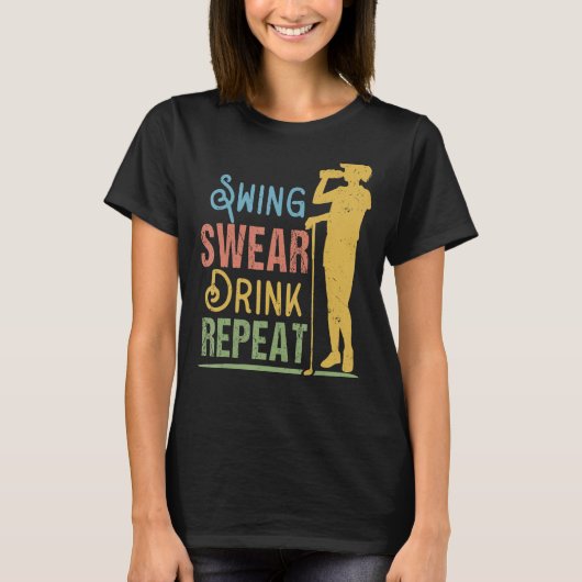 スイングウェア飲み物リピーター・ラブゴルフ Tシャツ (正面)