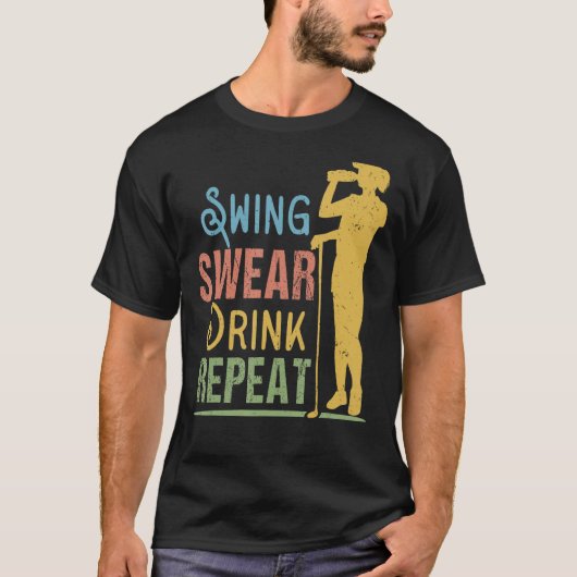 スイングウェア飲み物リピーター・ラブゴルフ Tシャツ (正面)