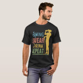 スイングウェア飲み物リピーター・ラブゴルフ Tシャツ (正面フル)