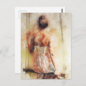 スイングウォーターの色の女の子 ポストカード (正面/裏面)