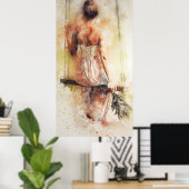 スイングウォーターの色の少女 ポスター (ホームオフィス)