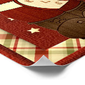 スイングクリスマスの女の子 ポスター (角)