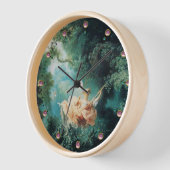 スインググリーンピンク 壁時計 (傾斜)