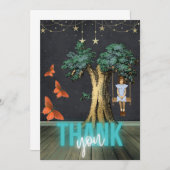 スイングスお洒落ラレアルサンキューカードの女の子 サンキューカード (正面/裏面)