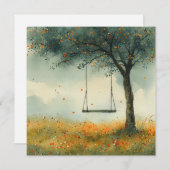 スイングセット夢：子供時代のノーテカードのエコー シーズンカード (正面/裏面)