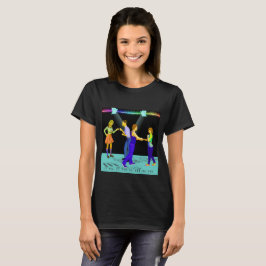 スイングダンサーのミュージカルノートフロア Tシャツ