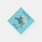 スイングダンスカップル スタンダードカクテルナプキン (角)