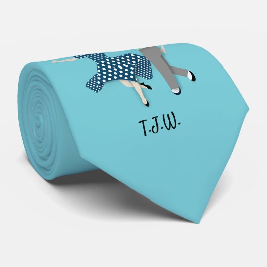 スイングダンスカップル ネクタイ (ロール)