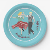 スイングダンスカップル ペーパープレート (正面)