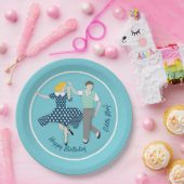 スイングダンスカップル ペーパープレート (パーティー)